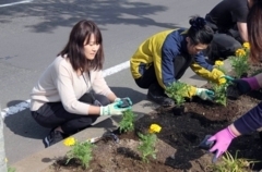 花植え