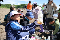 海辺のごみ拾い