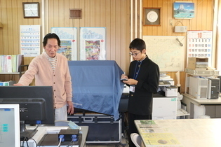 浜中町役場での職業体験